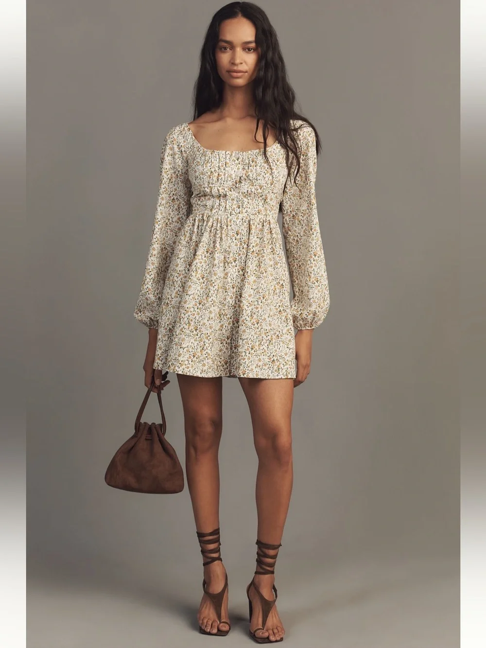 Anthropologie Coquette Cottagecore Floral Corset Mini Dress NWT L Flowy - Picture 5 of 13